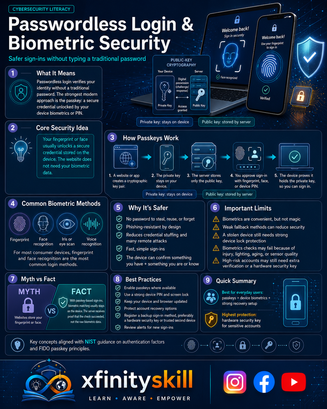 Passwordless Login & Biometric Security