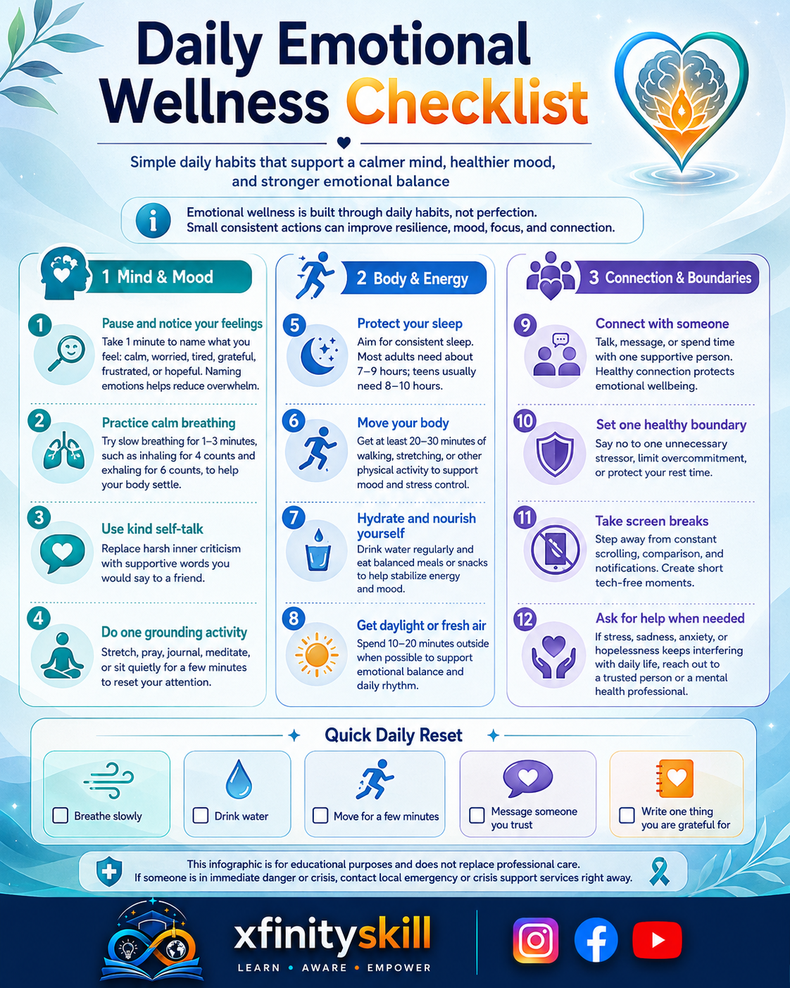 Daily Emotional Wellness Checklist