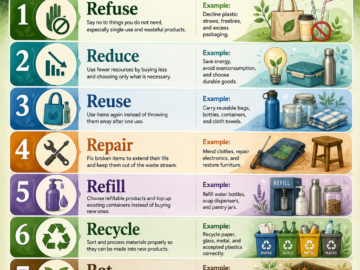 The 7R Lifestyle: Refuse, Reduce, Reuse, Repair, Refill, Recycle, Rot