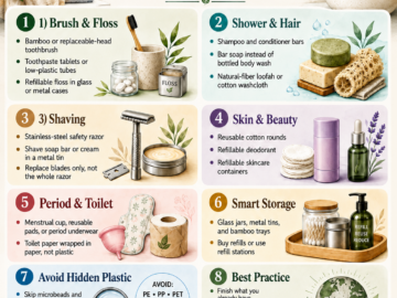 Plastic-Free Bathroom Routine