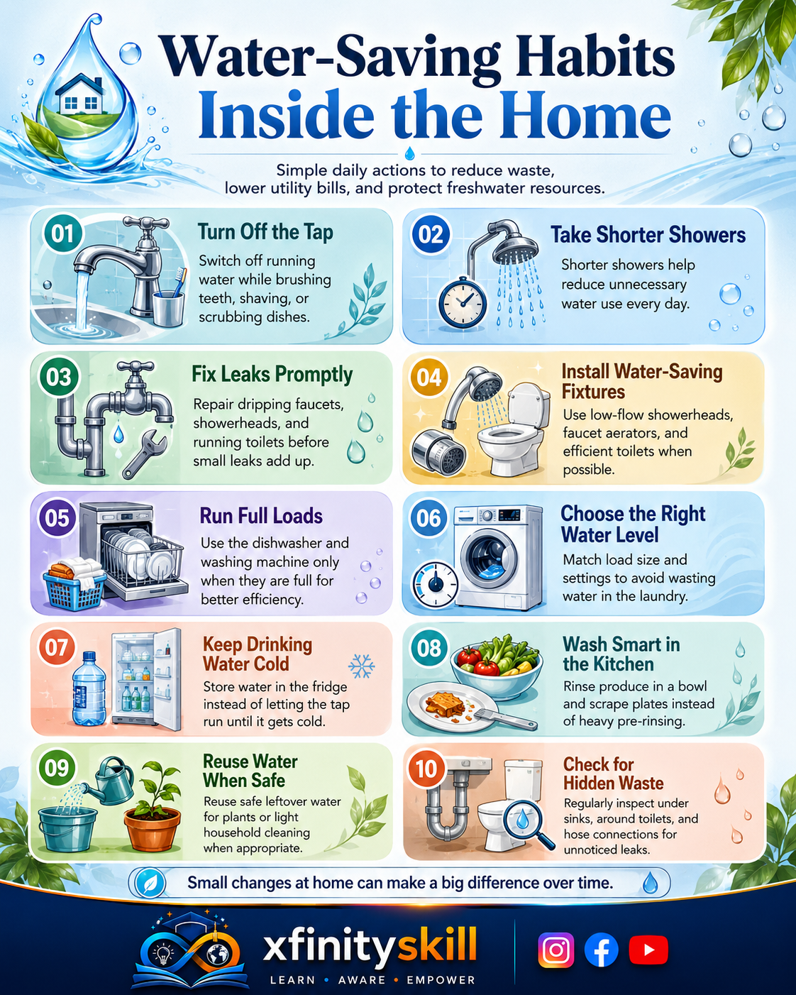 Water-Saving Habits Inside the Home