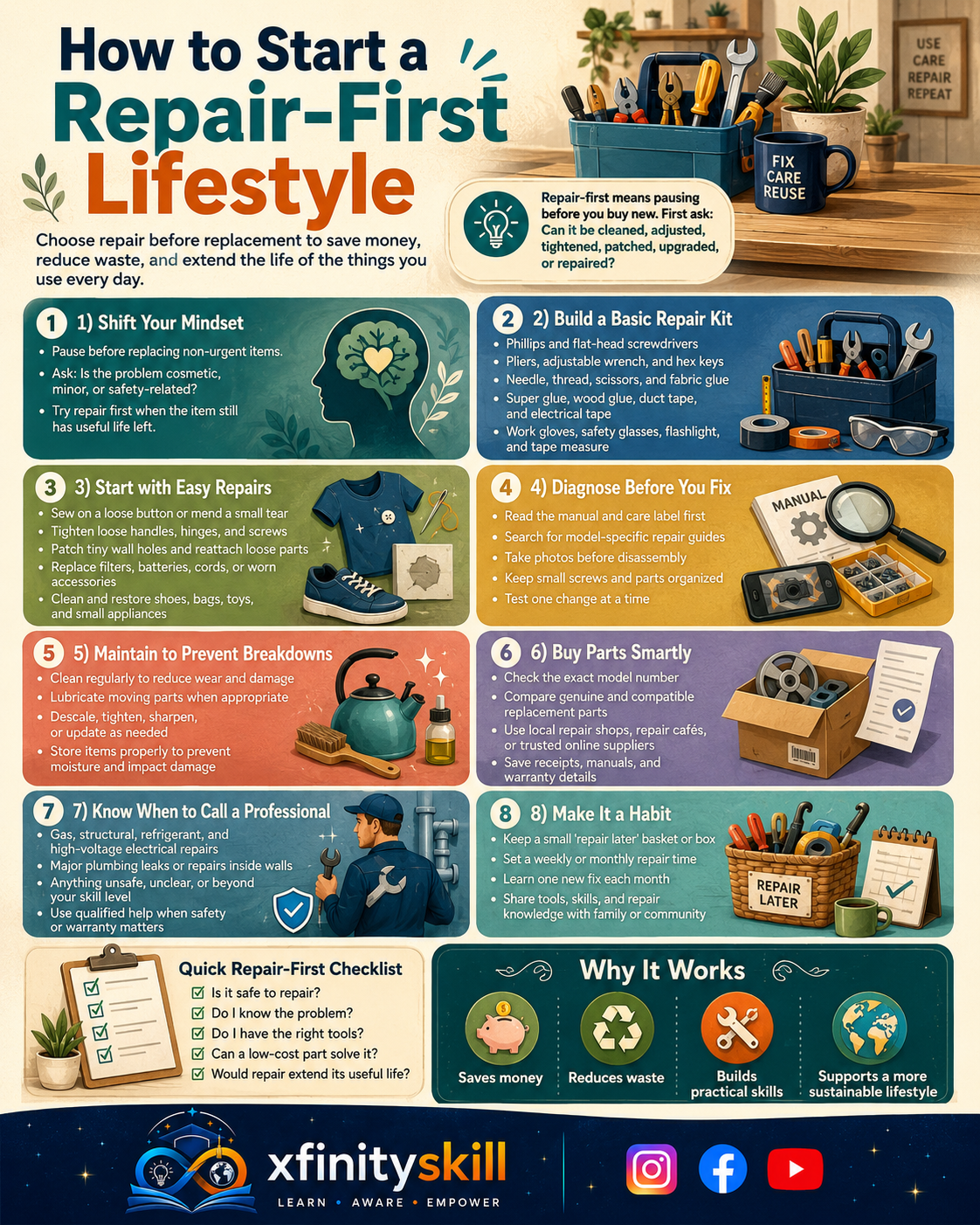 How to Start a Repair-First Lifestyle